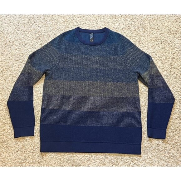 Lululemon Men Merino Wool Gradient Textured Knit Crewneck Sweater Size Medium M - Picture 1 of 5